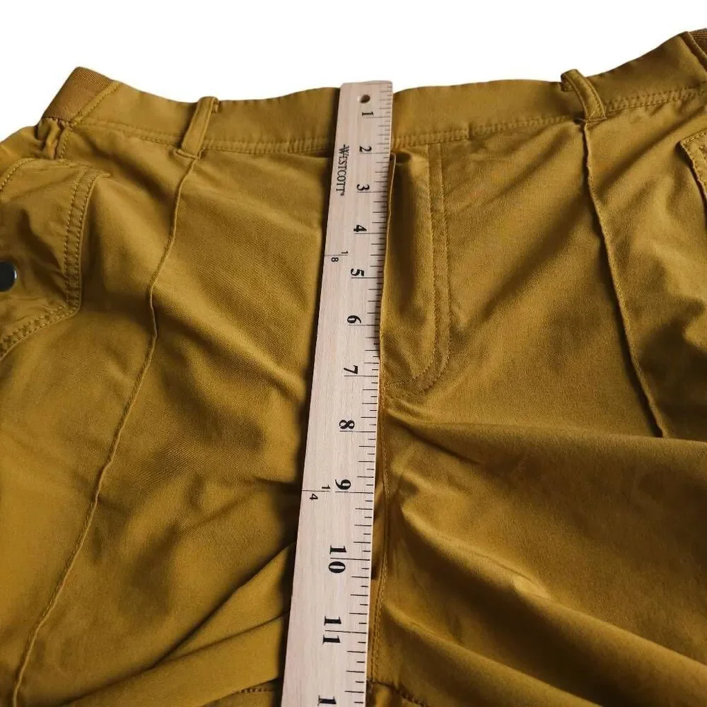 Athleta womens Sz 12 vienna cargo pants brass yellow tan - Picture 6 of 8